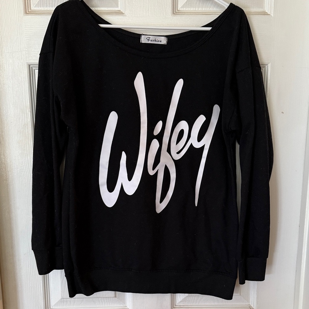 Black 'Wifey' Sweater